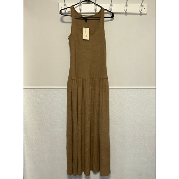 Universal Thread Dresses & Skirts - Women's Universal Thread Ribbed Tank Dress Brown Size XS Maxi Tan NEW NWT scoop